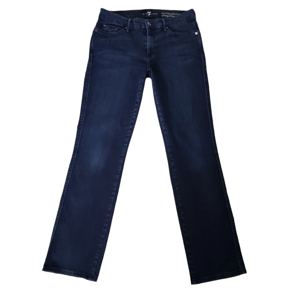 7 Seven For All Mankind Midrise Kimmie Straight Leg Blue Jeans Women's 30x30